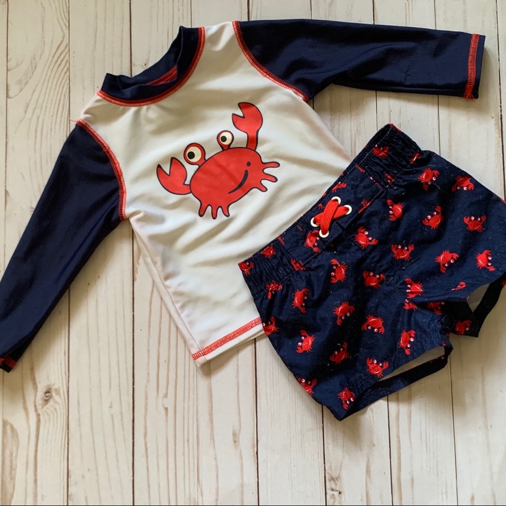 Swim trunks and Rash Guard
